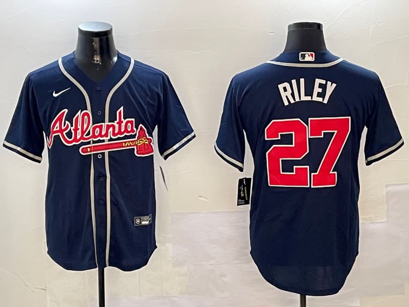 Men's Atlanta Braves #27 Austin Riley jersey