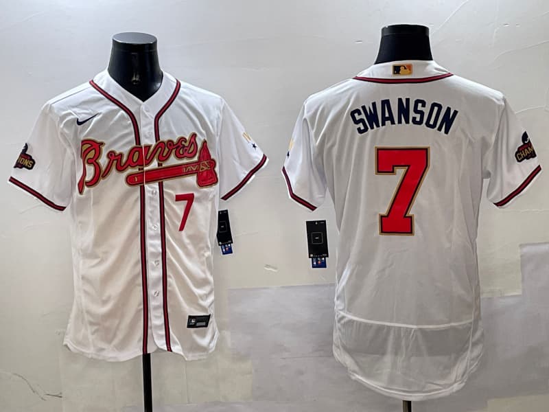 Men's Atlanta Braves  7 Jurickson Profar baseball Jersey