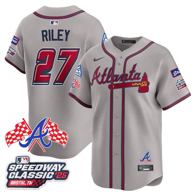 Men's Atlanta Braves 2025 Speedway Classic Limited Jersey V1 - All Stitched Austin Riley -  27