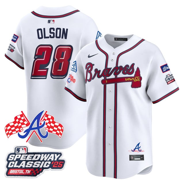 Men's Atlanta Braves 2025 Speedway Classic Limited Jersey V1 - All Stitched Matt Olson  28