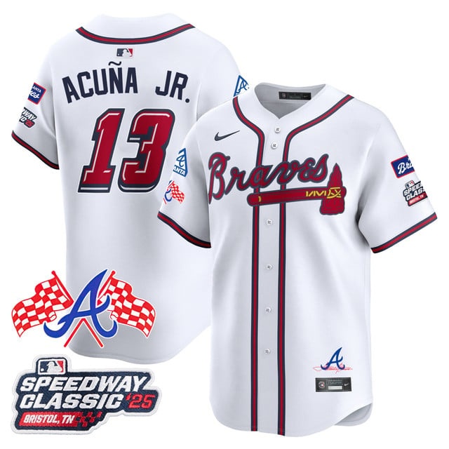 Men's Atlanta Braves 2025 Speedway Classic Limited Jersey V1 - All Stitched Ronald Acu?a Jr. -    13