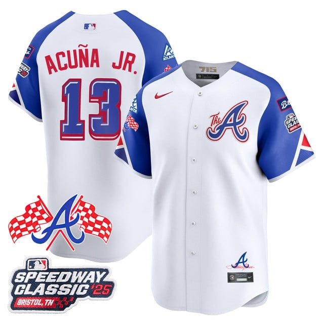Men's Atlanta Braves 2025 Speedway Classic Limited Jersey V1 - All Stitched Ronald Acu?a Jr. - 13