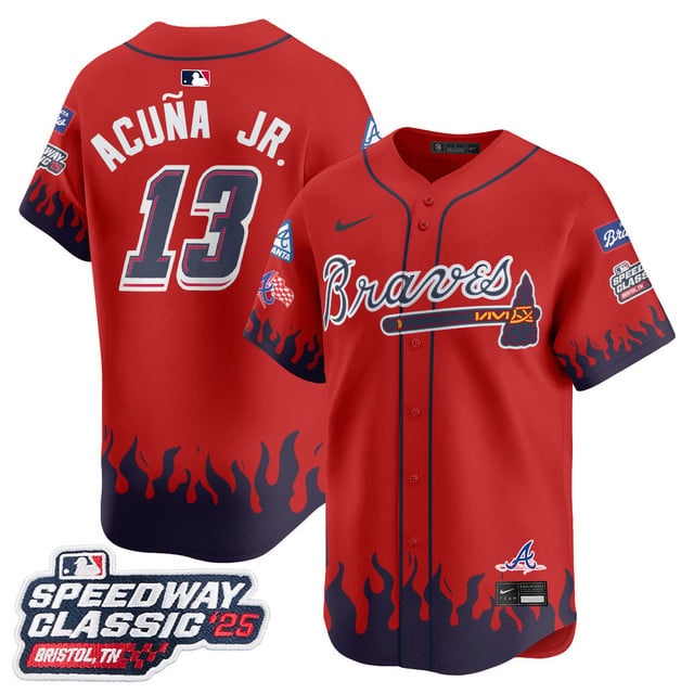 Men's Atlanta Braves 2025 Speedway Classic Limited Jersey V2 - All Stitched Ronald   Acu?a Jr. - 13