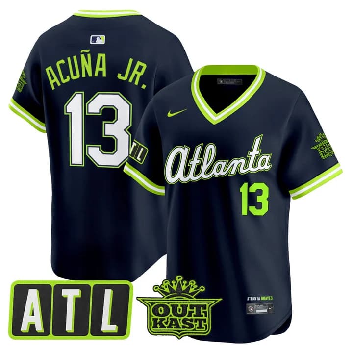 Men's Atlanta Braves 2026 City Connect x Outkast Vapor Premier Limited Jersey - All Stitched  Ronald Acuna Jr.