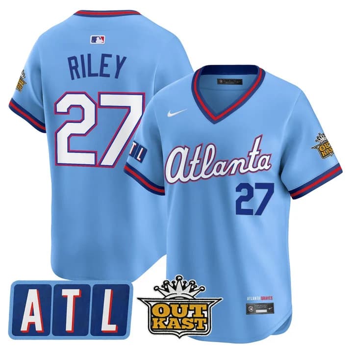 Men's Atlanta Braves 2026 City Connect x Outkast Vapor Premier Limited Jersey - All Stitched Austin Riley 27