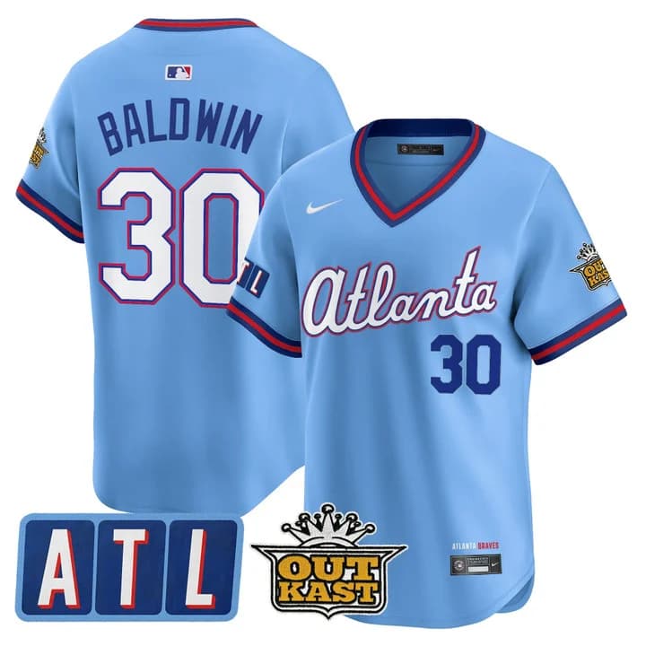 Men's Atlanta Braves 2026 City Connect x Outkast Vapor Premier Limited Jersey - All Stitched Drake Baldwin  30