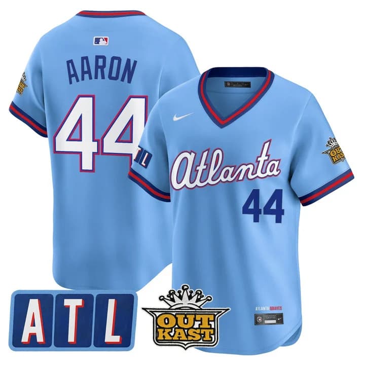 Men's Atlanta Braves 2026 City Connect x Outkast Vapor Premier Limited Jersey - All Stitched Hank Aaron44