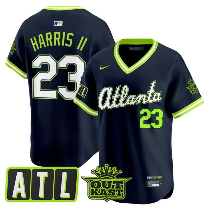 Men's Atlanta Braves 2026 City Connect x Outkast Vapor Premier Limited Jersey - All Stitched Michael Harris II