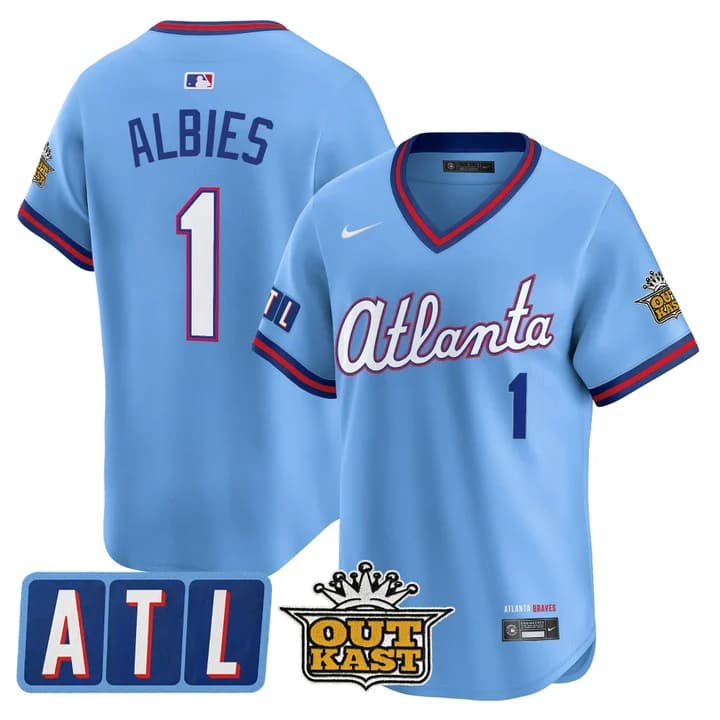 Men's Atlanta Braves 2026 City Connect x Outkast Vapor Premier Limited Jersey - All Stitched Ozzie Albies1