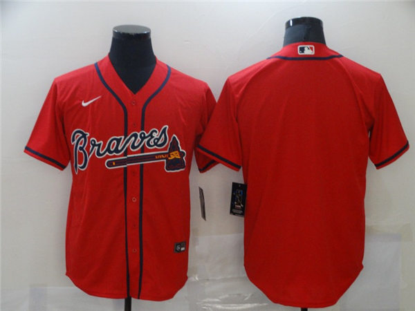 Men's Atlanta Braves Blank Nike Red Alternate Cool Base Team Jersey