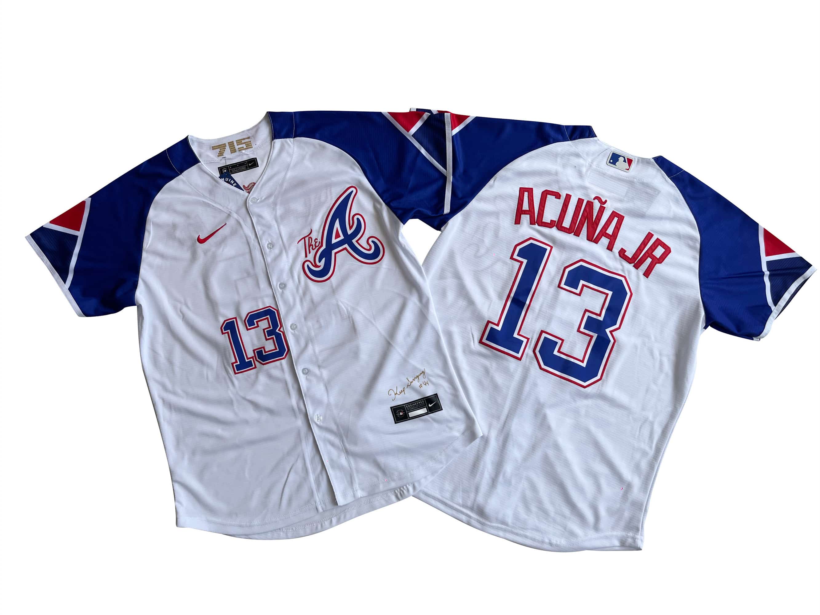 Men's Atlanta Braves Ronald 13# Acua Jr. Nike White City Connect Limited Player Jersey