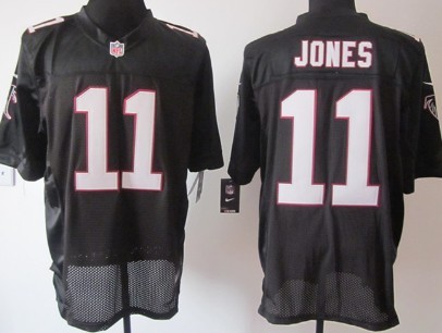 Men's Atlanta Falcons #11 Julio Jones Black Nike Elite Stitched Jersey