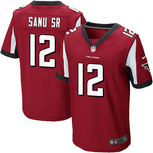 Men's Atlanta Falcons #12 Mohamed Sanu Red Team Color NFL Nike Elite Jersey