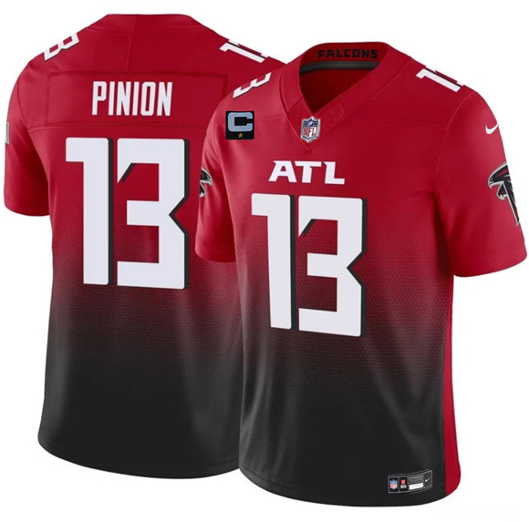 Men's Atlanta Falcons #13 Bradley Pinion Red Black 2025 F.U.S.E With 1-Star C Patch Vapor Untouchable Limited Football Stitched Jersey