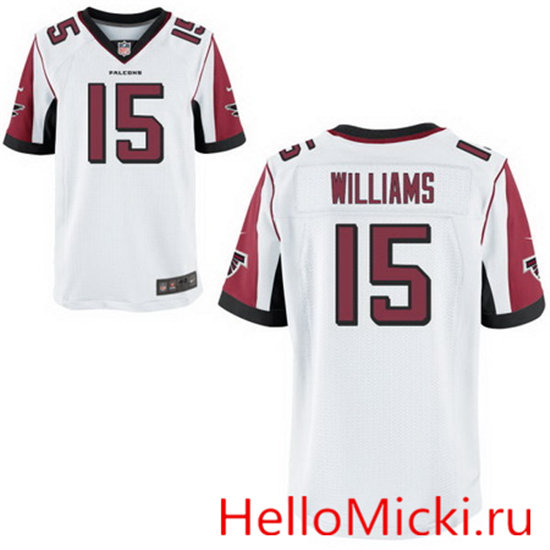 Men's Atlanta Falcons #15 Nick Williams White Road Stitched NFL Nike Elite Jersey