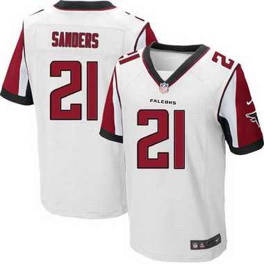 Men's Atlanta Falcons #21 Deion Sanders White Retired Player NFL Nike Elite Jersey