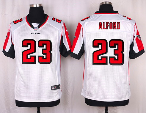 Men's Atlanta Falcons #23 Robert Alford White Road NFL Nike Elite Jersey