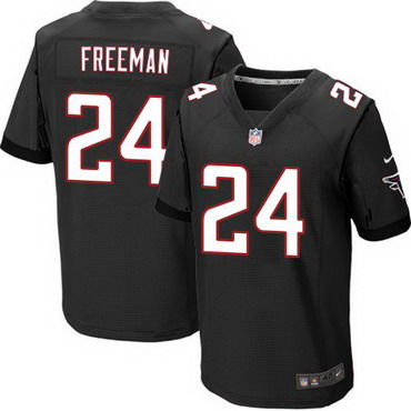Men's Atlanta Falcons #24 Devonta Freeman Black Alternate NFL Nike Elite Jersey