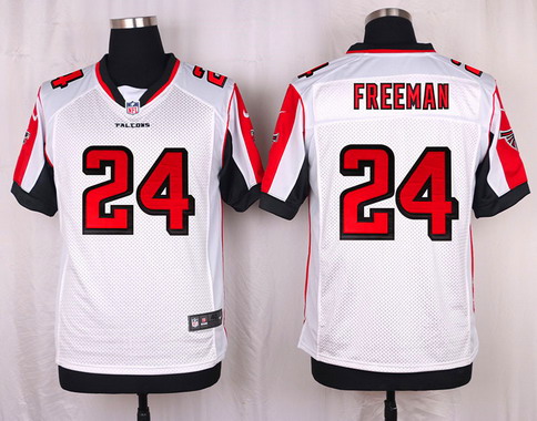 Men's Atlanta Falcons #24 Devonta Freeman White Road NFL Nike Elite Stitched Jersey
