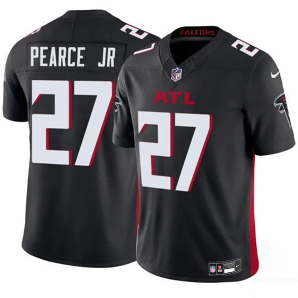 Men's Atlanta Falcons #27 James Pearce Jr Black 2025 Draft F.U.S.E. Vapor Untouchable Limited Football Stitched Jersey
