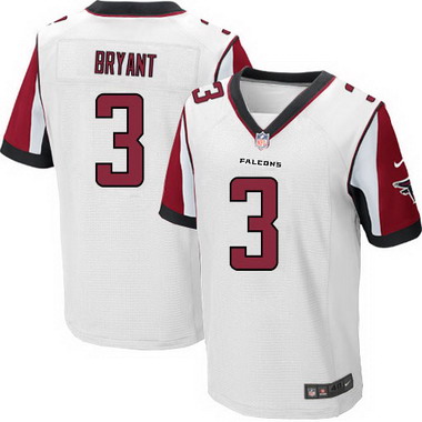 Men's Atlanta Falcons #3 Matt Bryant 3 White Road NFL Nike Elite Jersey