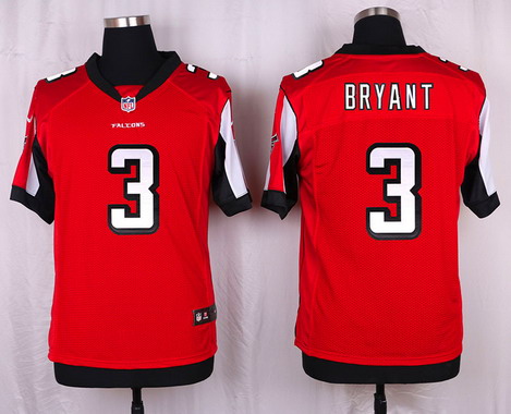 Men's Atlanta Falcons #3 Matt Bryant Red Team Color NFL Nike Elite Stitched Jersey