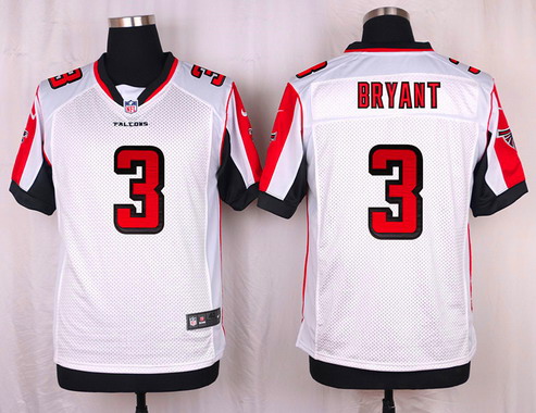Men's Atlanta Falcons #3 Matt Bryant White Road NFL Nike Elite Jersey