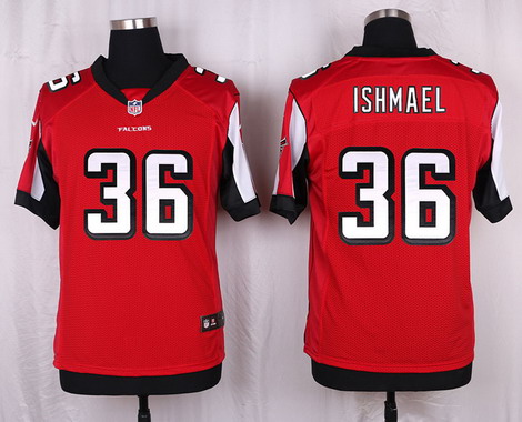 Men's Atlanta Falcons #36 Kemal Ishmael Red Team Color NFL Nike Elite Jersey
