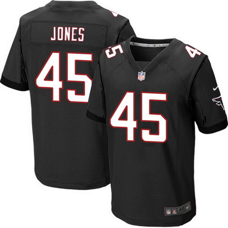 Men's Atlanta Falcons #45 Deion Jones Black Alternate Nike Elite Jersey
