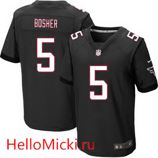 Men's Atlanta Falcons #5 Matt Bosher Black Alternate Stitched NFL Nike Elite Jersey