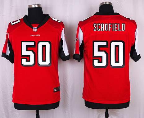 Men's Atlanta Falcons #50 O'Brien Schofield Red Team Color NFL Nike Elite Jersey
