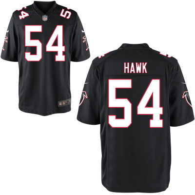 Men's Atlanta Falcons #54 A. J. Hawk Black Alternate Nike Elite Jersey