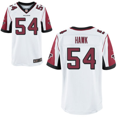 Men's Atlanta Falcons #54 A. J. Hawk White Road Nike Elite Jersey