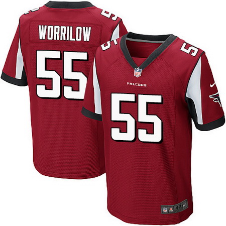 Men's Atlanta Falcons #55 Paul Worrilow Red Team Color NFL Nike Elite Jersey