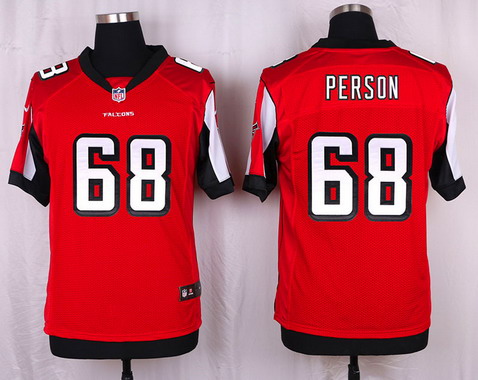 Men's Atlanta Falcons #68 Mike Person Red Team Color NFL Nike Elite Stitched Jersey