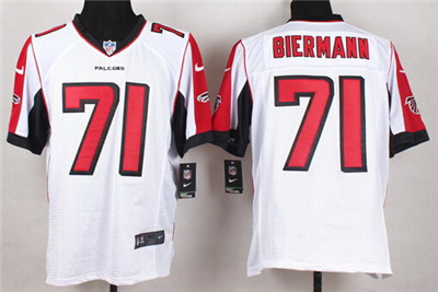 Men's Atlanta Falcons #71 Kroy Biermann Nike White Elite Jersey