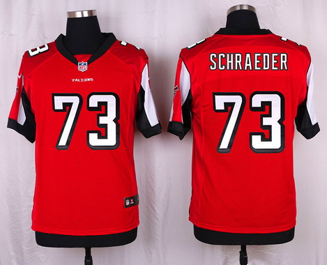 Men's Atlanta Falcons #73 Ryan Schraeder Red Team Color NFL Nike Elite Stitched Jersey