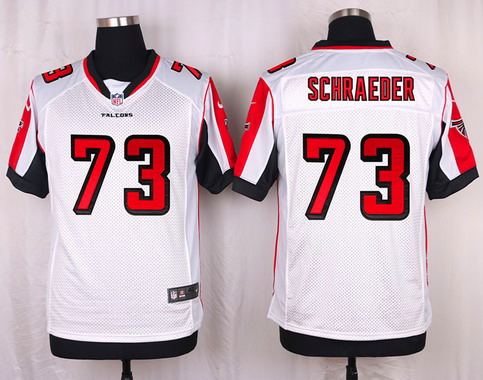 Men's Atlanta Falcons #73 Ryan Schraeder White Road NFL Nike Elite Jersey