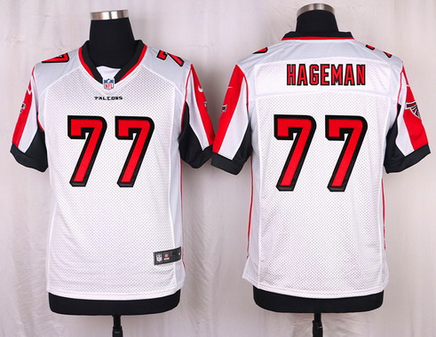 Men's Atlanta Falcons #77 Ra'Shede Hageman White Road NFL Nike Elite Stitched Jersey
