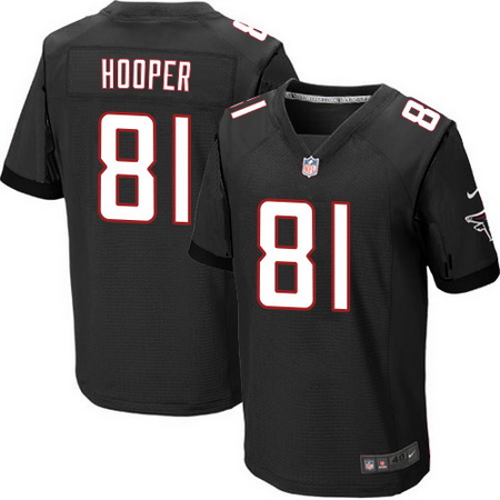 Men's Atlanta Falcons #81 Austin Hooper Nike Black Elite Jersey