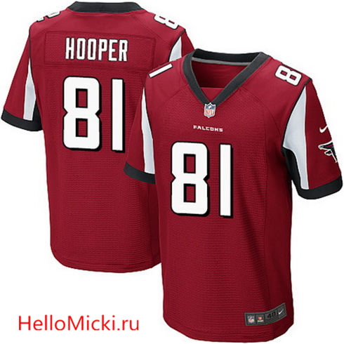 Men's Atlanta Falcons #81 Austin Hooper Red Team Color Nike Elite Jersey