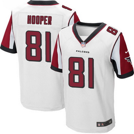 Men's Atlanta Falcons #81 Austin Hooper White Road Nike Elite Jersey