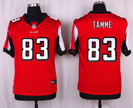 Men's Atlanta Falcons #83 Jacob Tamme Red Team Color NFL Nike Elite Jersey