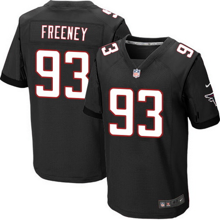 Men's Atlanta Falcons #93 Dwight Freeney Black Alternate Nike Elite Jersey