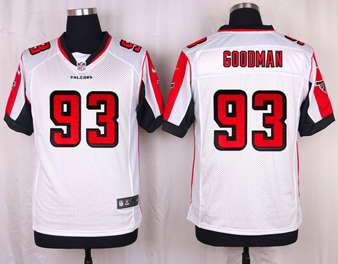 Men's Atlanta Falcons #93 Malliciah Goodman White Road NFL Nike Elite Jersey