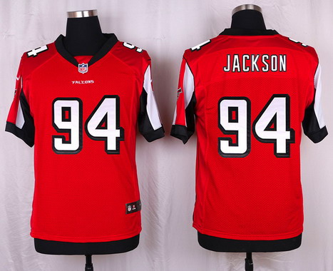 Men's Atlanta Falcons #94 Tyson Jackson Red Team Color NFL Nike Elite Jersey
