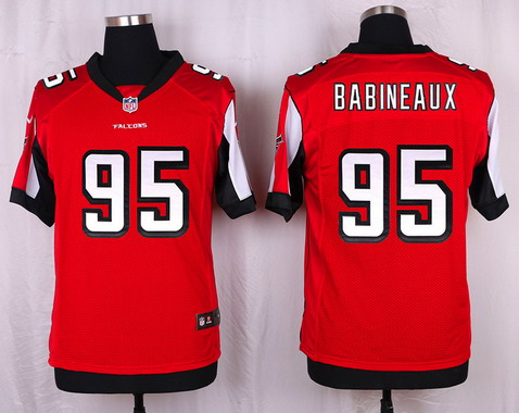 Men's Atlanta Falcons #95 Jonathan Babineaux Red Team Color NFL Nike Elite Stitched Jersey