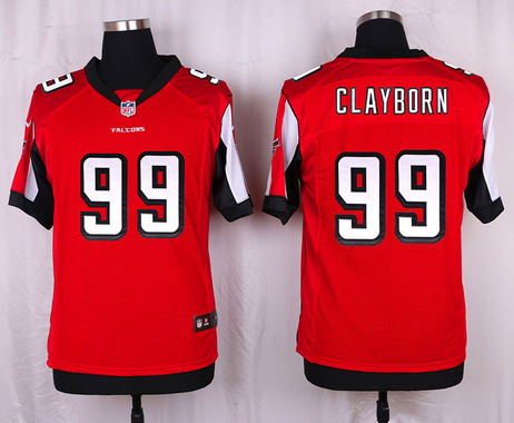 Men's Atlanta Falcons #99 Adrian Clayborn Red Team Color NFL Nike Elite Jersey