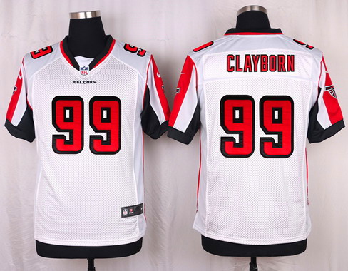 Men's Atlanta Falcons #99 Adrian Clayborn White Road NFL Nike Elite Jersey