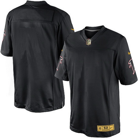 Men's Atlanta Falcons Blank Black With Gold Stitched NFL Nike Elite Jersey